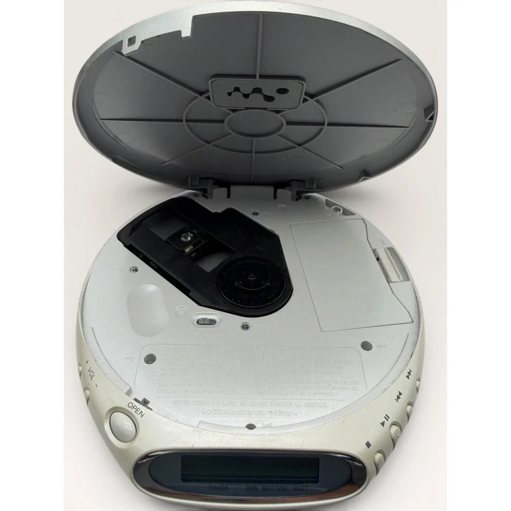 Sony CD Walkman Silver Portable Discman G-Protection Car Ready UNTESTED
